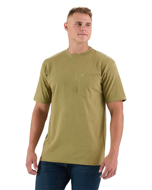 Berne T-Shirts S / Light Olive Berne - Men's Heavyweight Short Sleeve Pocket Tee