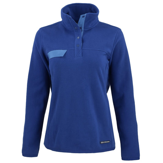 Cutter & Buck Fleece S / Tour Blue Cutter & Buck - Women's Woodland Recycled Fleece Snap Pullover