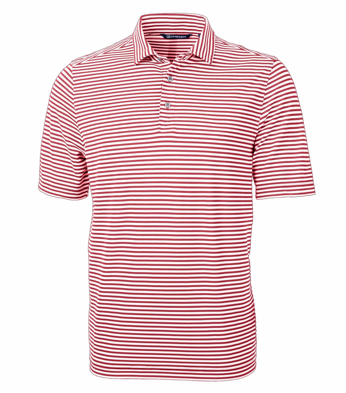 Cutter & Buck Polos S / Cardinal Red Cutter & Buck - Men's Eco Pique Stripe Recycled Polo