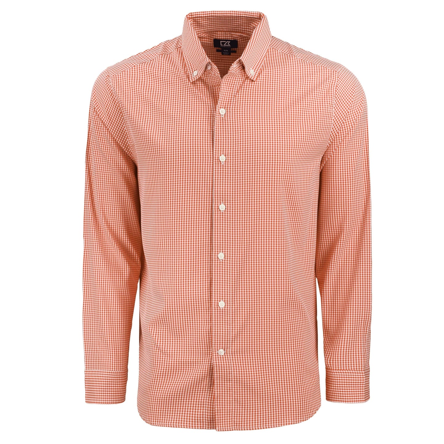 Cutter & Buck Woven Shirts S / Texas Orange/White Cutter & Buck - Men's Skyline Recycled Gingham Dress Shirt