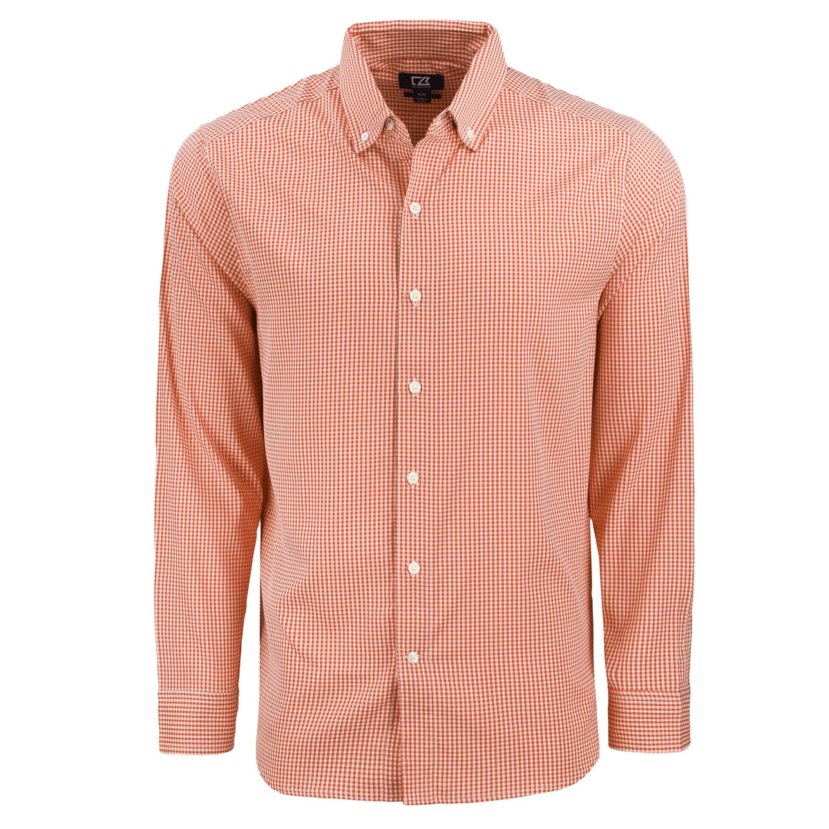 Cutter & Buck Woven Shirts S / Texas Orange/White Cutter & Buck - Men's Skyline Recycled Gingham Dress Shirt