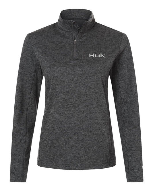 HUK Layering XS / Volcanic Ash HUK - Women's Coldfront+ Quarter-Zip Pullover