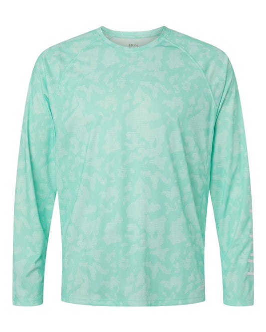 HUK T-Shirts Beach Glass / S HUK - Men's Lo Pro Running Lakes Long-Sleeve T-Shirt