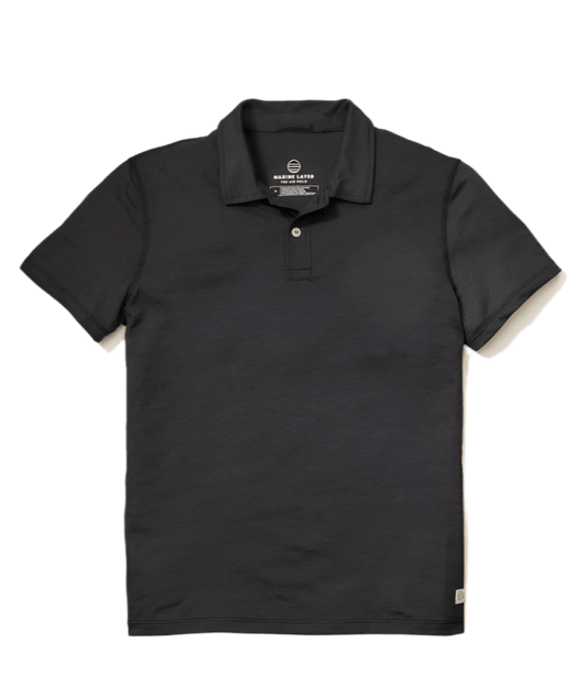 Marine Layer Polos XS / Black Marine Layer - Men's Re-Spun Air Polo