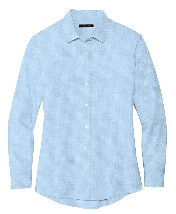 Mercer+Mettle Woven Shirts XS / Air Blue End on End Mercer+Mettle - Women's Long Sleeve Stretch Woven Shirt