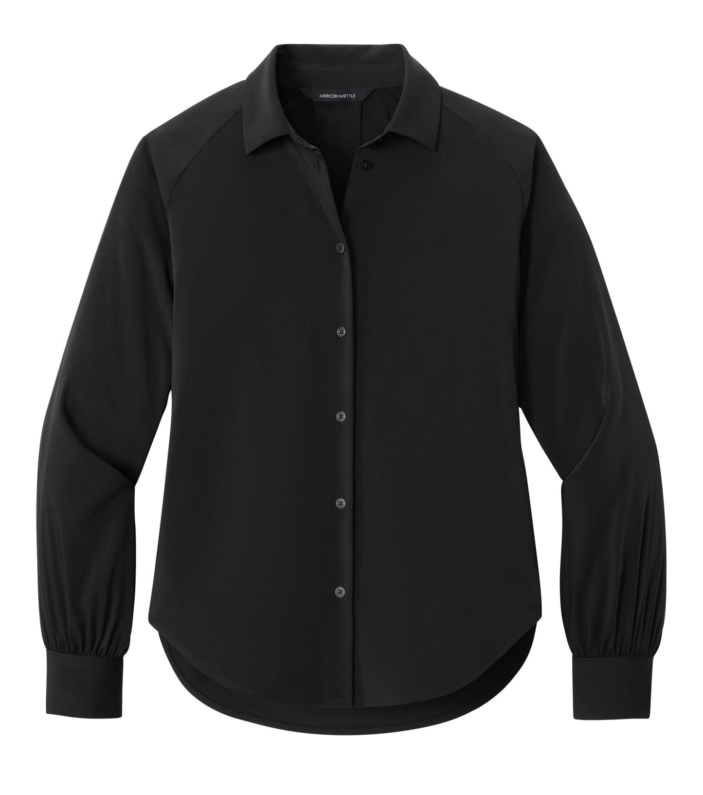 Mercer+Mettle Woven Shirts XS / Deep Black Mercer+Mettle - Women’s Long Sleeve Buttery Soft Blouse
