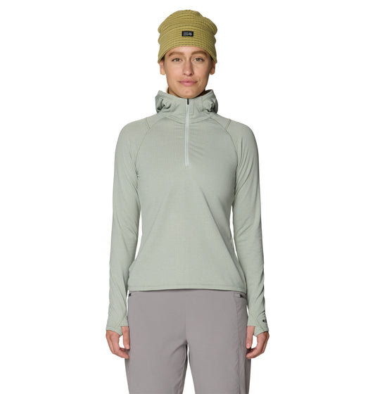Mountain Hardwear Layering XS / Gamma Grey/Silt Grey Mountain Hardwear - Women's Crater Lake™ Heavyweight Half Zip Hoody