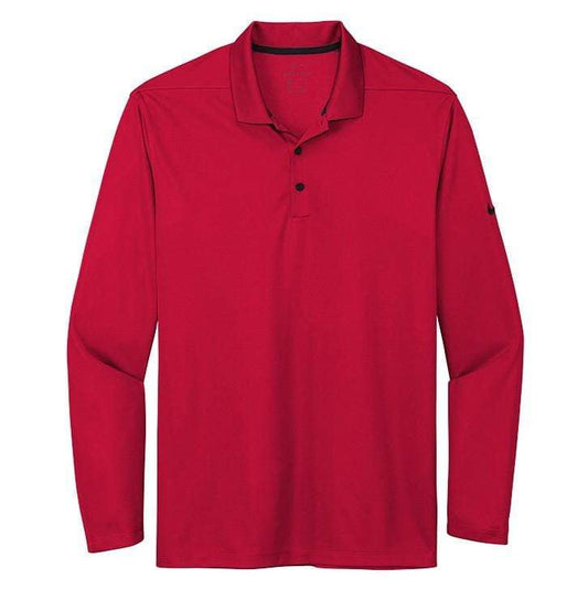 Nike Polos S / University Red Nike - Men's Dri-FIT Micro Pique 2.0 Long Sleeve Polo