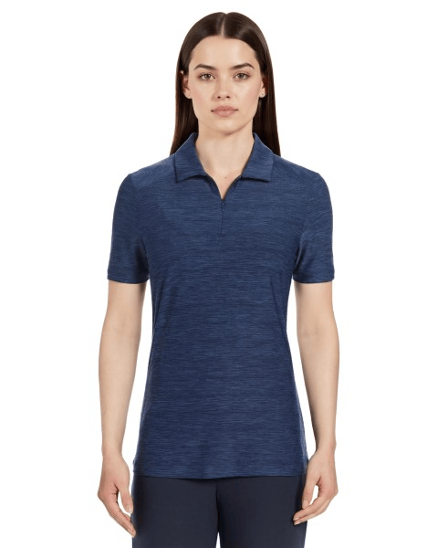 PGA Tour Polos S / Peacoat Heather PGA Tour - Women's Jaspe Airflux Polo w/ Self Collar