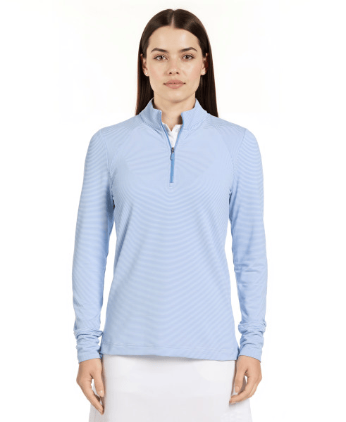 PGA Tour Polos S / Top O The Morning PGA Tour - Women's Feeder Stripe Mock Neck Pullover