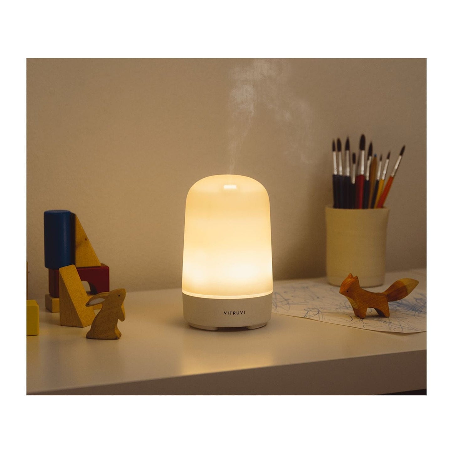 Threadfellows Curated Collection Health & Wellness One Size / White Vitruvi Glow Diffuser and Essential Oils Bundle Set