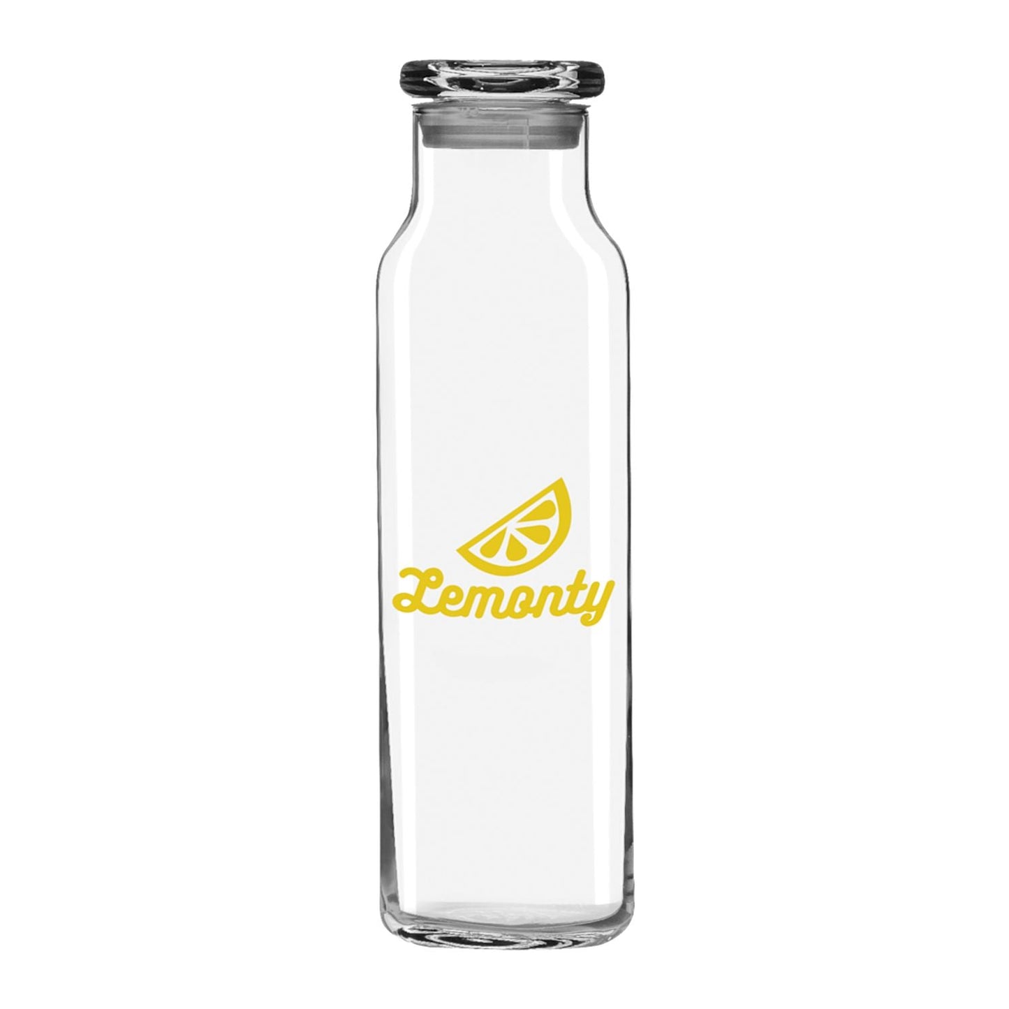 Libbey Glass - 24oz Glass Water Bottle w/ Press-On Lid