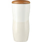 48 unit minimum Accessories 10oz / White Ceramic Tumbler w/Wood Lid