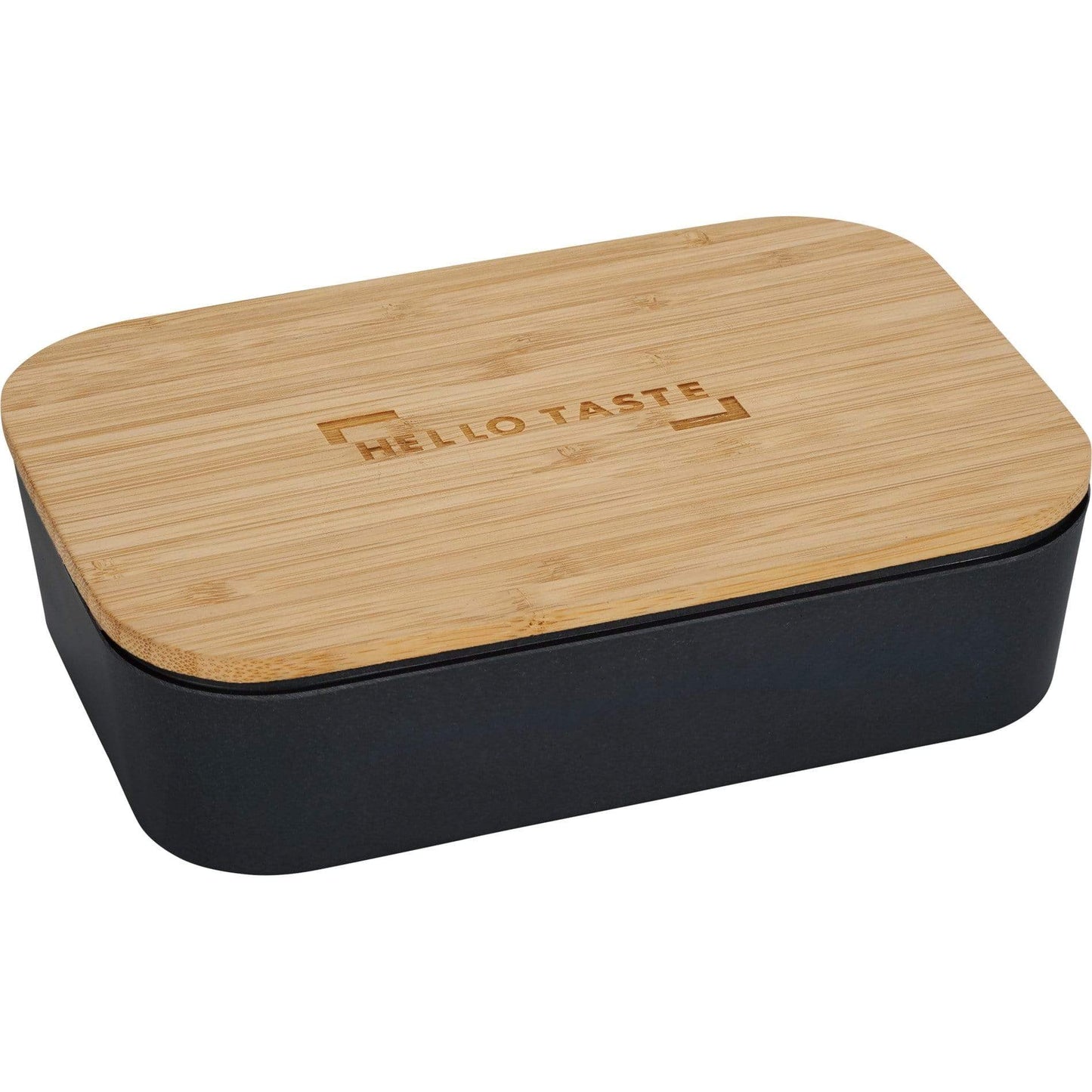 60 piece minimum Accessories One size / Black Lunch Box with Bamboo Fiber Cutting Board Lid