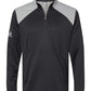 adidas Layering S / Black/Grey Three adidas - Men's Textured Mixed Media Quarter-Zip Pullover