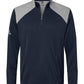 adidas Layering S / Collegiate Navy/Grey Three adidas - Men's Textured Mixed Media Quarter-Zip Pullover