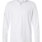 adidas Layering S / White adidas - Men's Textured Stripe Quarter-Zip Pullover