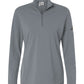 adidas Layering XS / Grey Three adidas - Women's Lightweight Quarter-Zip Pullover
