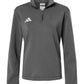 adidas Layering XS / Team Grey Four/White adidas - Women's 3-Stripes Quarter-Zip Pullover