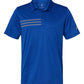 Adidas Polos S / Collegiate Royal/Grey Three adidas - Men's 3-Stripes Chest Sport Shirt