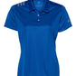 adidas Polos S / Collegiate Royal/Grey Three adidas - Women's 3-Stripes Vertical Shoulder Sport Shirt