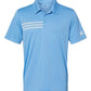 Adidas Polos S / Lucky Blue/White adidas - Men's 3-Stripes Chest Sport Shirt
