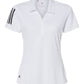 adidas Polos S / White/Black adidas - Women's Floating 3-Stripes Polo