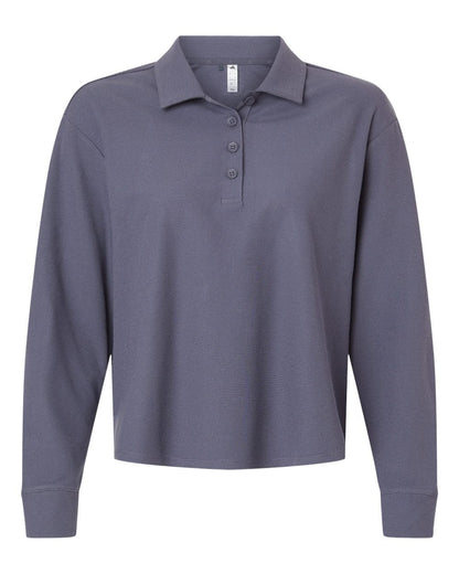 adidas Polos XS / Preloved Violet adidas - Women's Beyond Long Sleeve Loose Polo