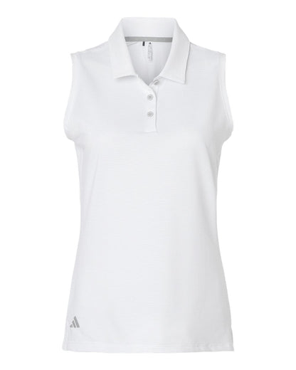 adidas Polos XS / White adidas - Women's Ottoman Sleeveless Polo