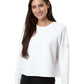 adidas Sweatshirts adidas - Women's Beyond Side-Snap Crewneck Sweatshirt