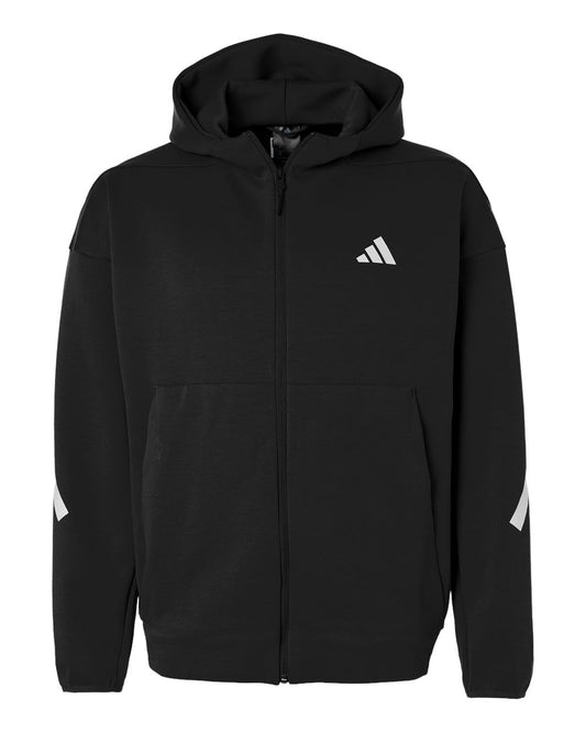 adidas Sweatshirts S / Black/White adidas - Men's Z.N.E Full-Zip Hooded Sweatshirt