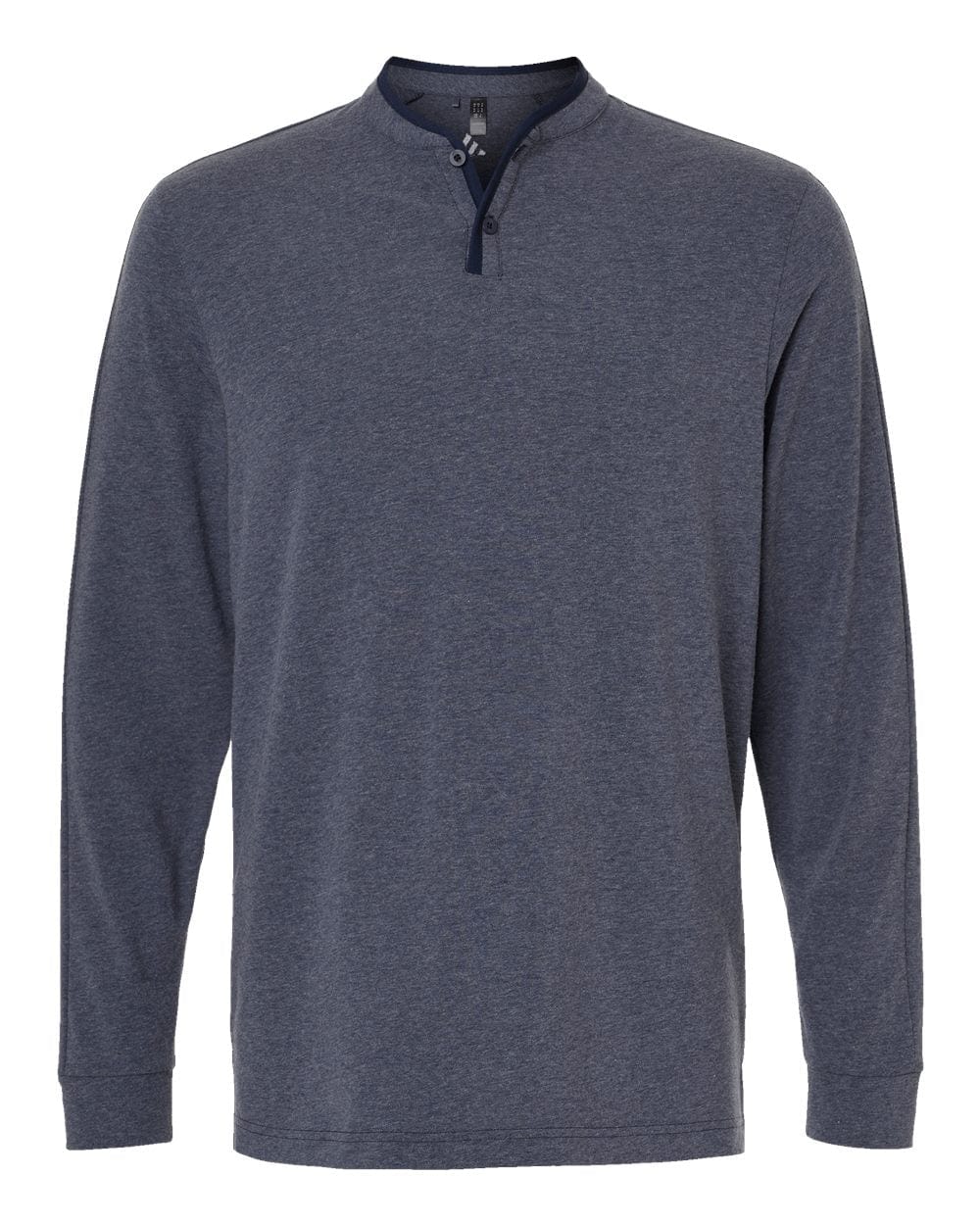 adidas T-shirts S / Collegiate Navy Melange adidas - Men's Henley Long-Sleeve Tee