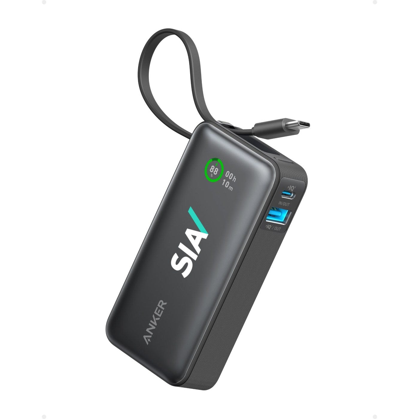 Anker Electronics One Size / Black Anker - Nano Power Bank (30W,Built-In USB-C Cable)