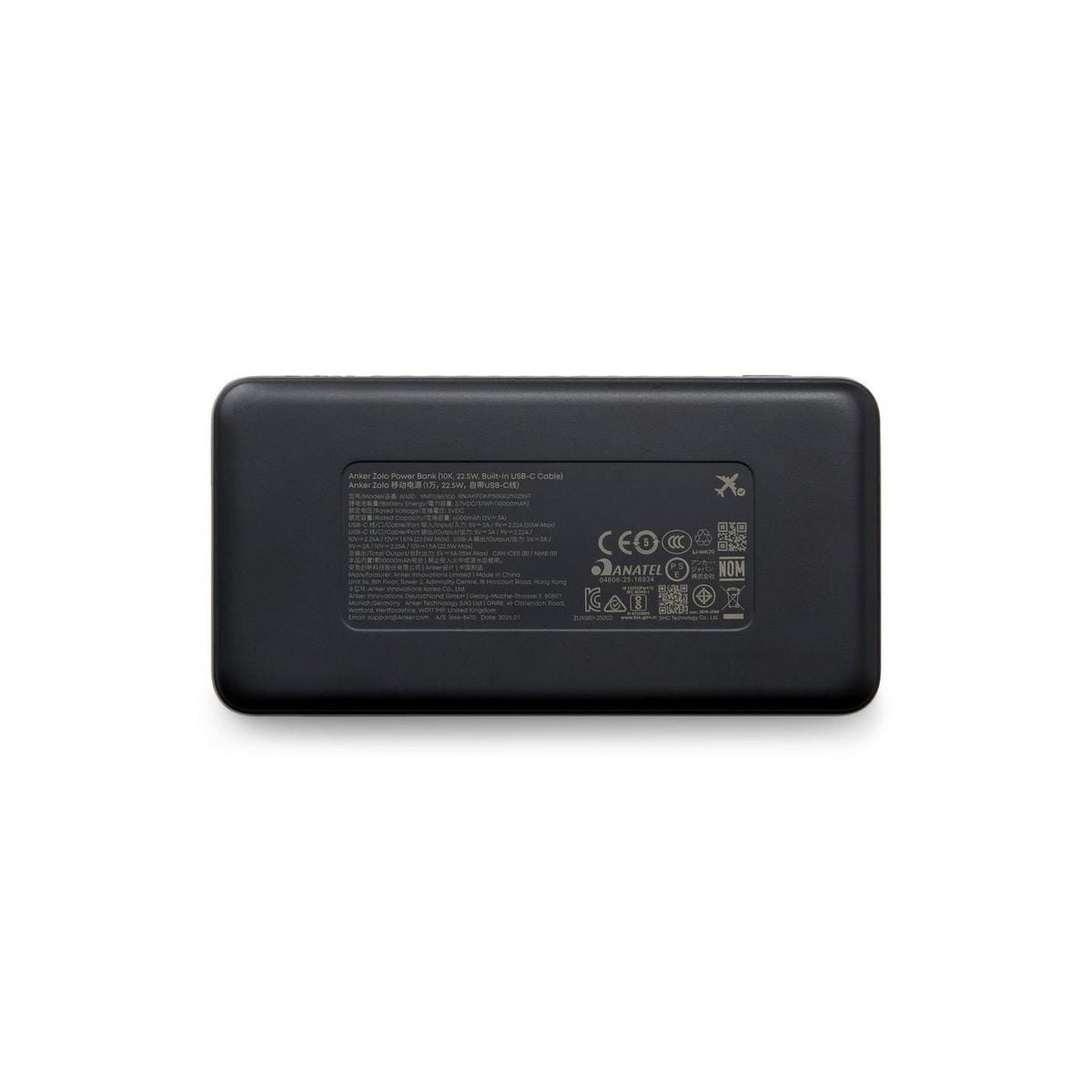 Anker - Power Bank (10K, 22.5W, Built-In USB-C Cable)