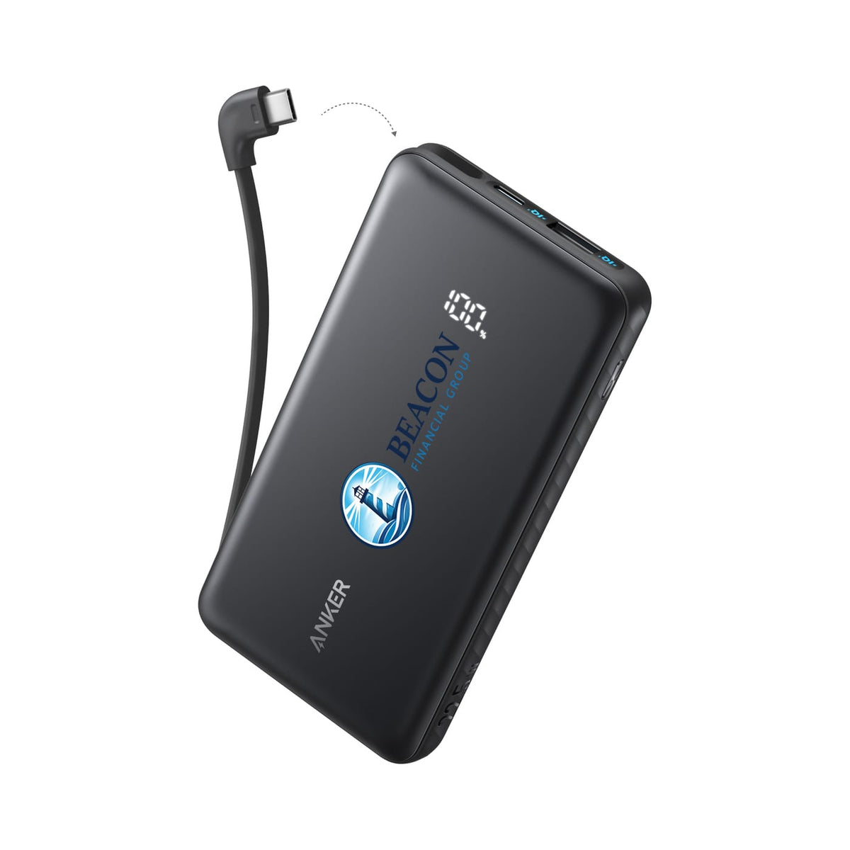 Anker - Power Bank (10K, 22.5W, Built-In USB-C Cable)