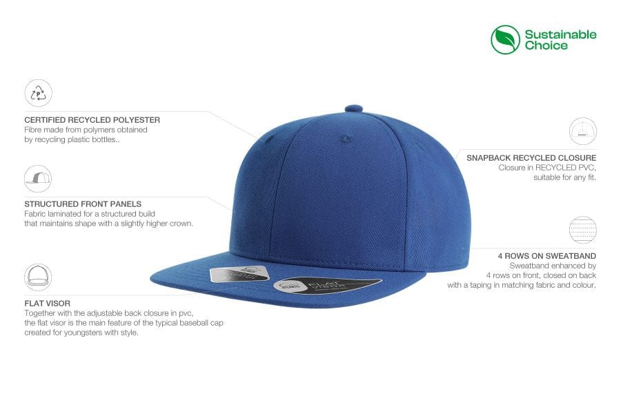 Atlantis Headwear Headwear Atlantis Headwear - Sustainable Flat Bill Cap