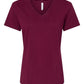 Bella + Canvas T-Shirts S / Maroon Bella + Canvas - Women's Relaxed Jersey V-Neck Tee