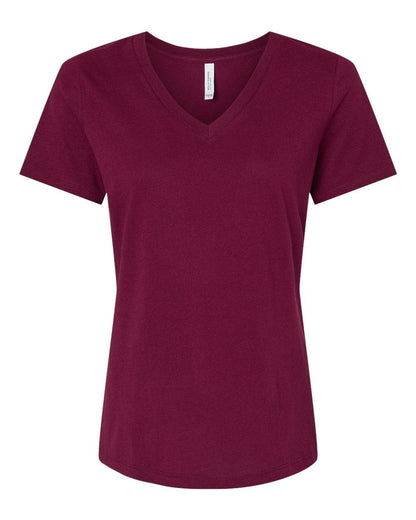 Bella + Canvas T-Shirts S / Maroon Bella + Canvas - Women's Relaxed Jersey V-Neck Tee