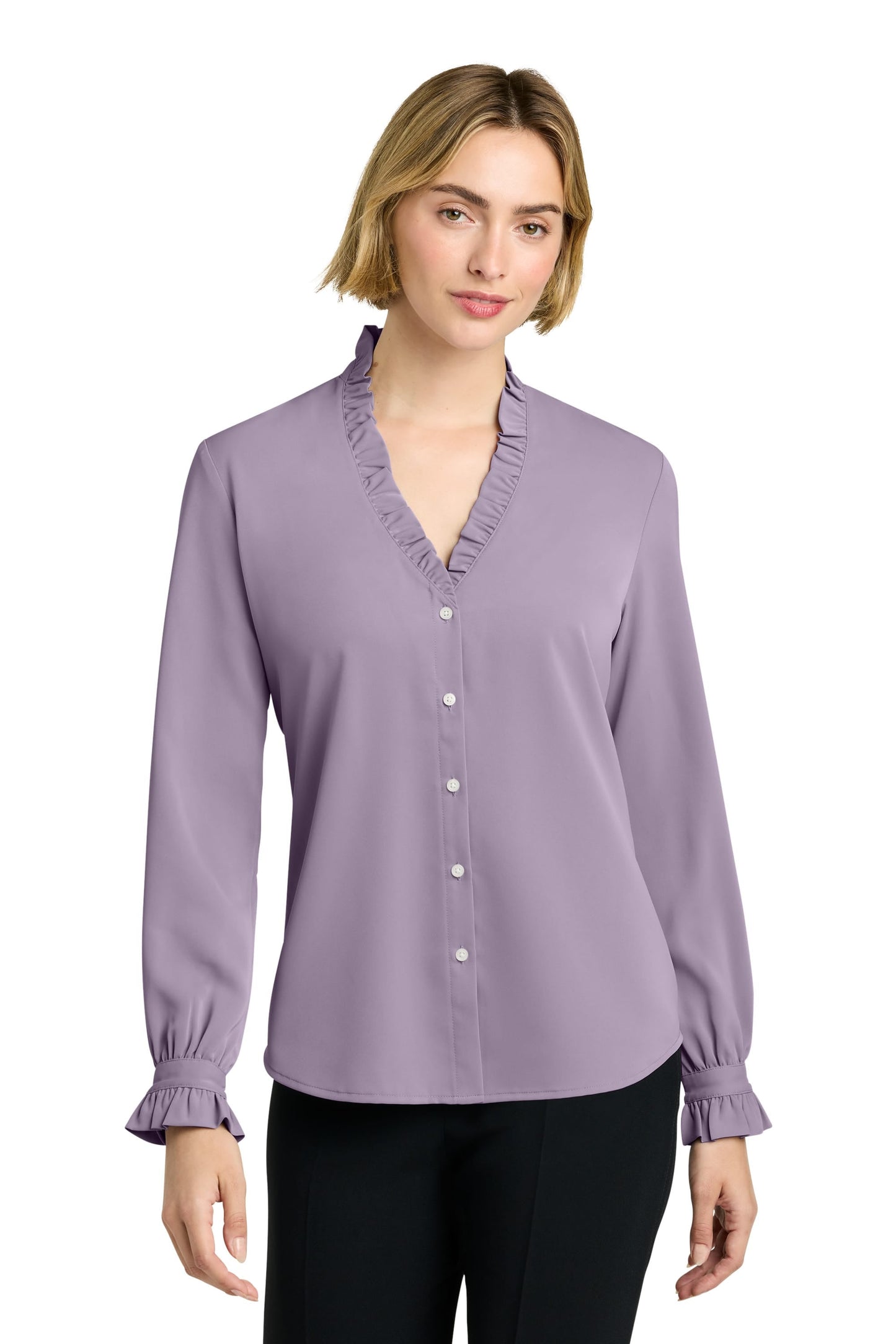 Brooks Brothers - Women's Long Sleeve Ruffle Collar Blouse