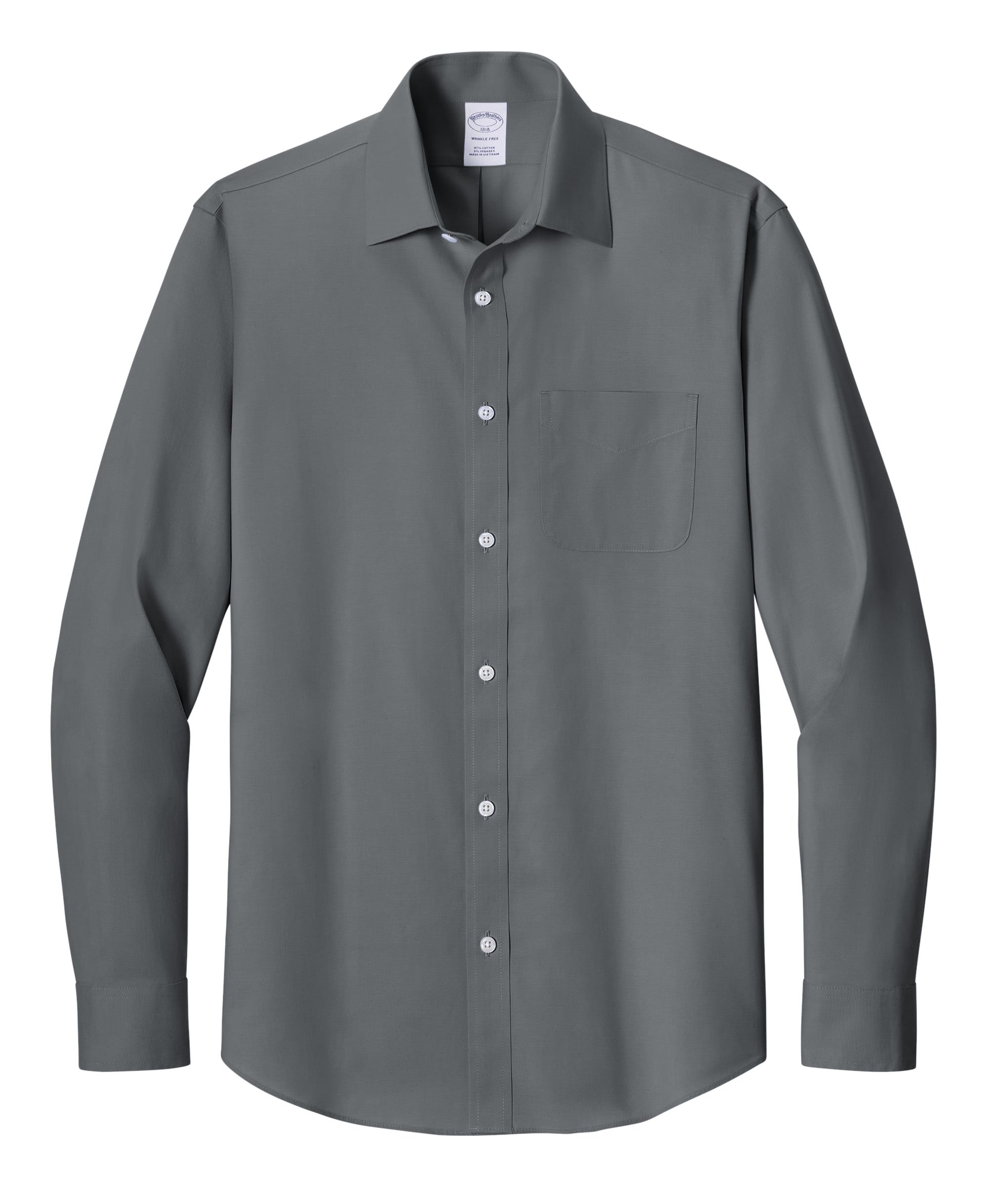 Brooks Brothers - Men's Wrinkle-Free Stretch Pinpoint Spread Collar Shirt