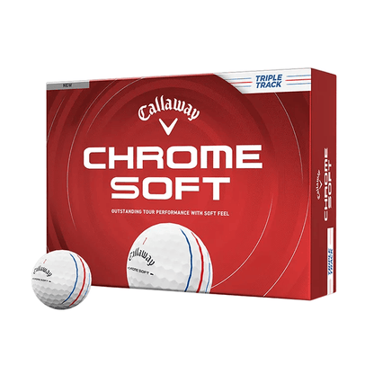 Callaway Golf Balls Dozen / White Callaway - Custom Chrome Soft Triple Track White Box Dozen