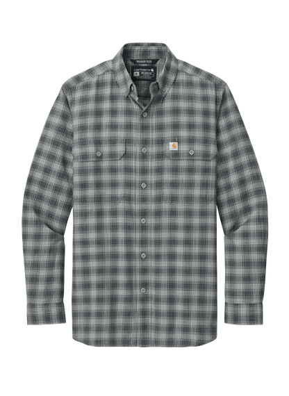 Carhartt Woven Shirts S / Plaid Steel Navy Carhartt - Men's Rugged Flex® Plaid Long Sleeve Shirt
