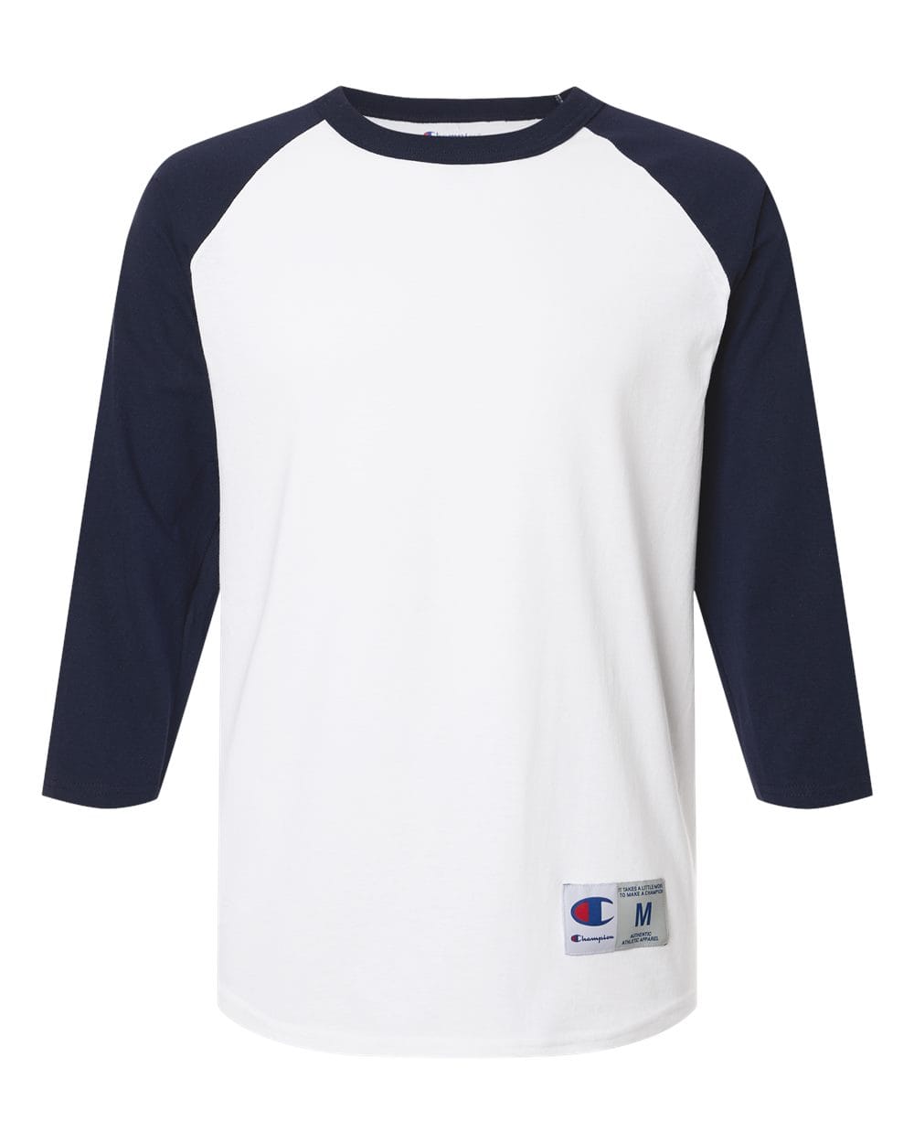 Champion T-Shirts S / White/Navy Champion - Raglan Baseball T-Shirt