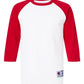 Champion T-Shirts S / White/Scarlet Champion - Raglan Baseball T-Shirt