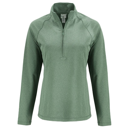 Clique by Cutter & Buck Layering XS / Bottle Green Heather Clique by Cutter & Buck - Women's Dash Recycled 1/4-Zip