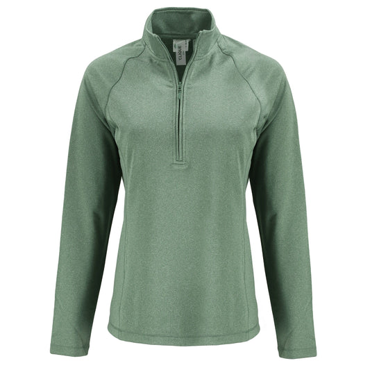 Clique by Cutter & Buck Layering XS / Bottle Green Heather Clique by Cutter & Buck - Women's Dash Recycled 1/4-Zip