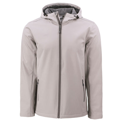 Clique by Cutter & Buck Outerwear S / Silver Grey/Pure Slate Clique by Cutter & Buck - Men's Tempo Recycled Softshell Hooded Jacket