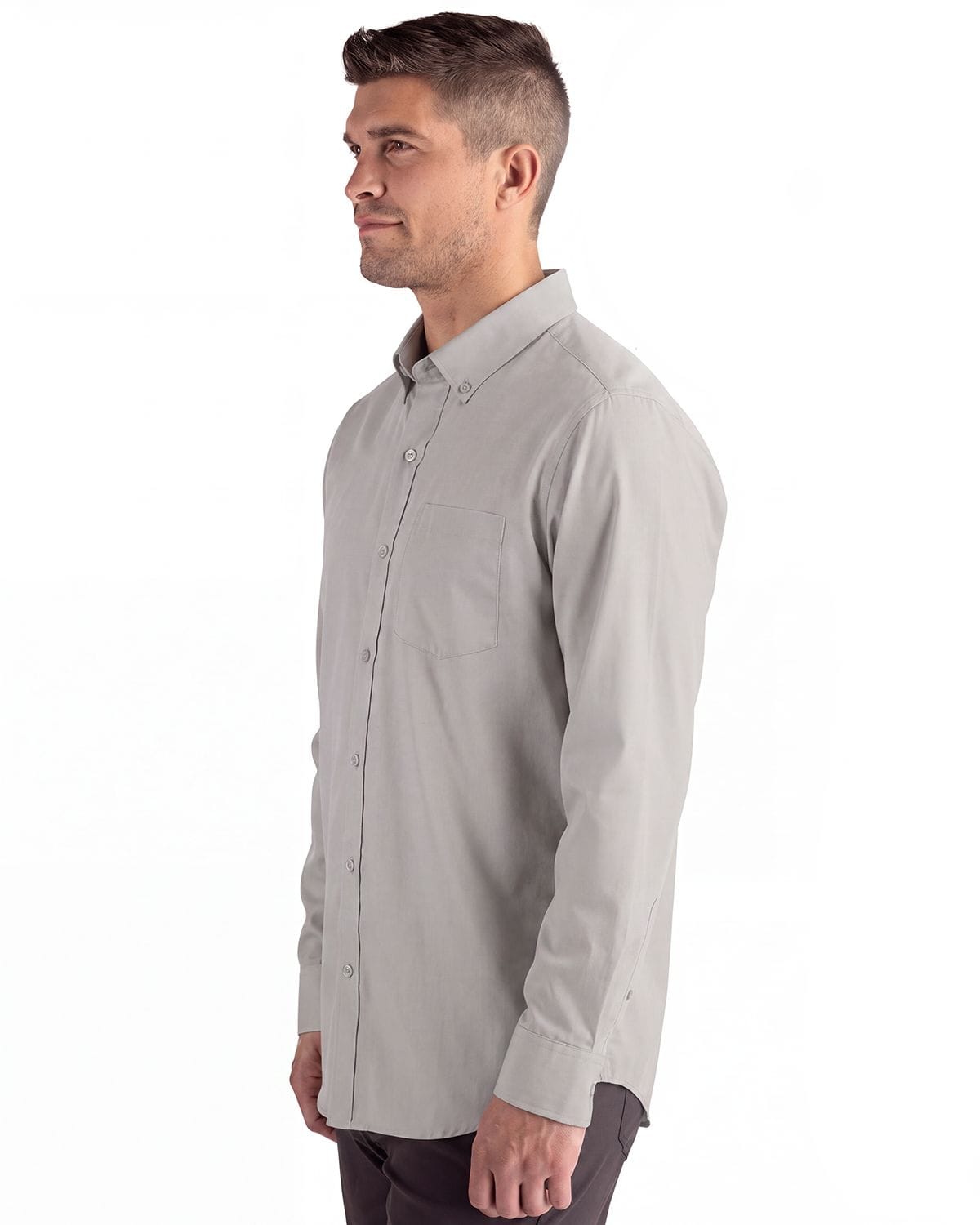 Clique by Cutter & Buck - Men's Hustle Recycled Long Sleeve Button Down