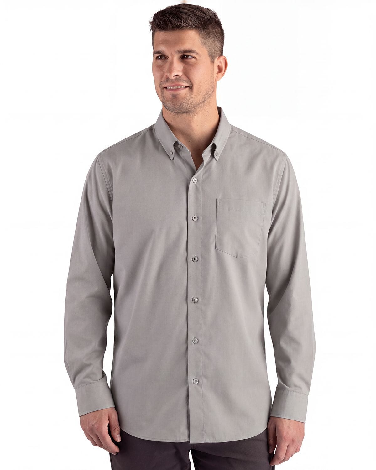 Clique by Cutter & Buck - Men's Hustle Recycled Long Sleeve Button Down