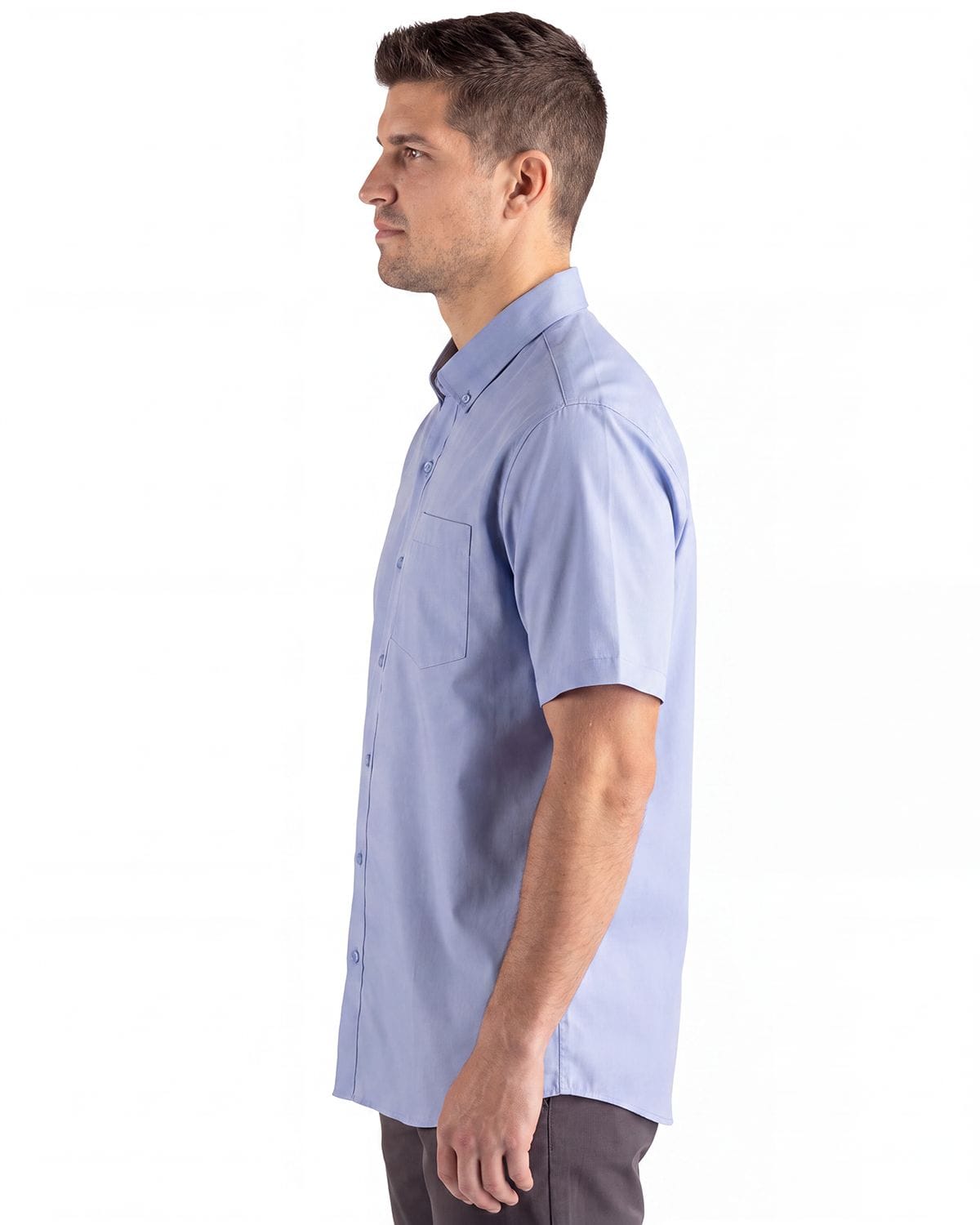 Clique by Cutter & Buck - Men's Hustle Recycled Short Sleeve Button Down